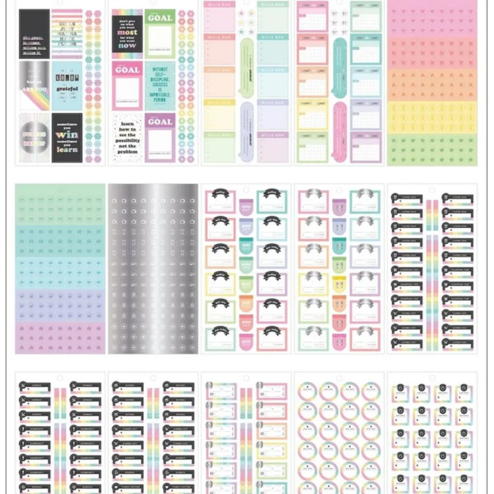 1424pcs Planner Budget Stickers, The Happy Planner Value Budget Sticker Sheets